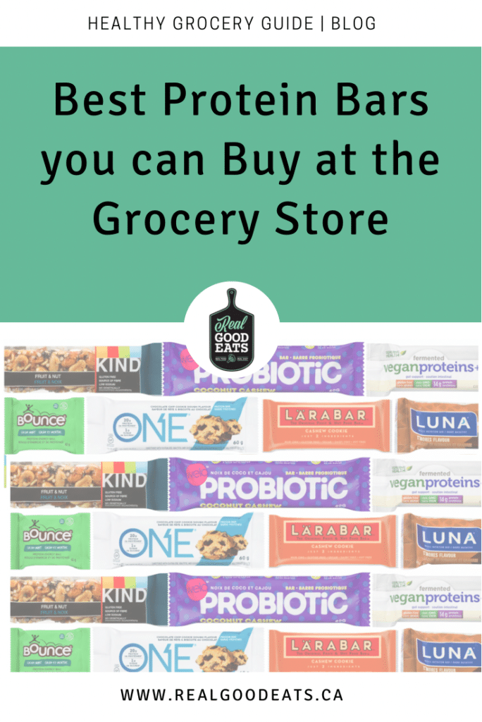 best protein bars you can buy at the grocery store - blog graphic