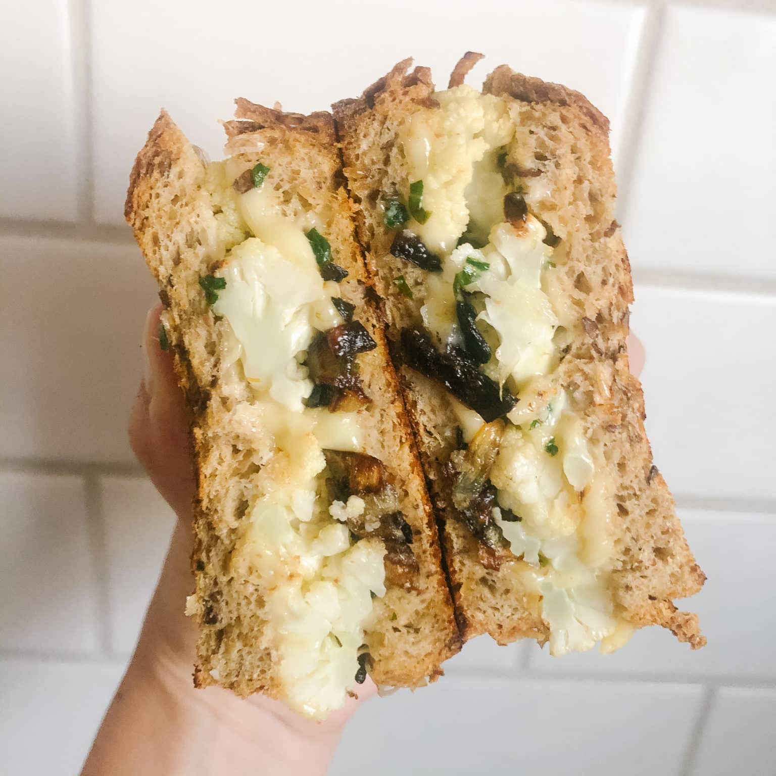 Roasted Cauliflower Grilled Cheese
