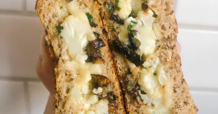 Roasted Cauliflower Grilled Cheese
