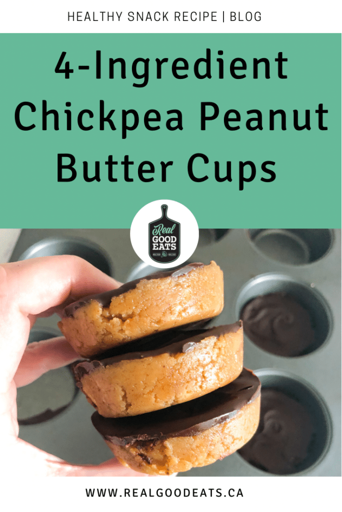 healthy chickpea peanut butter cups blog graphic