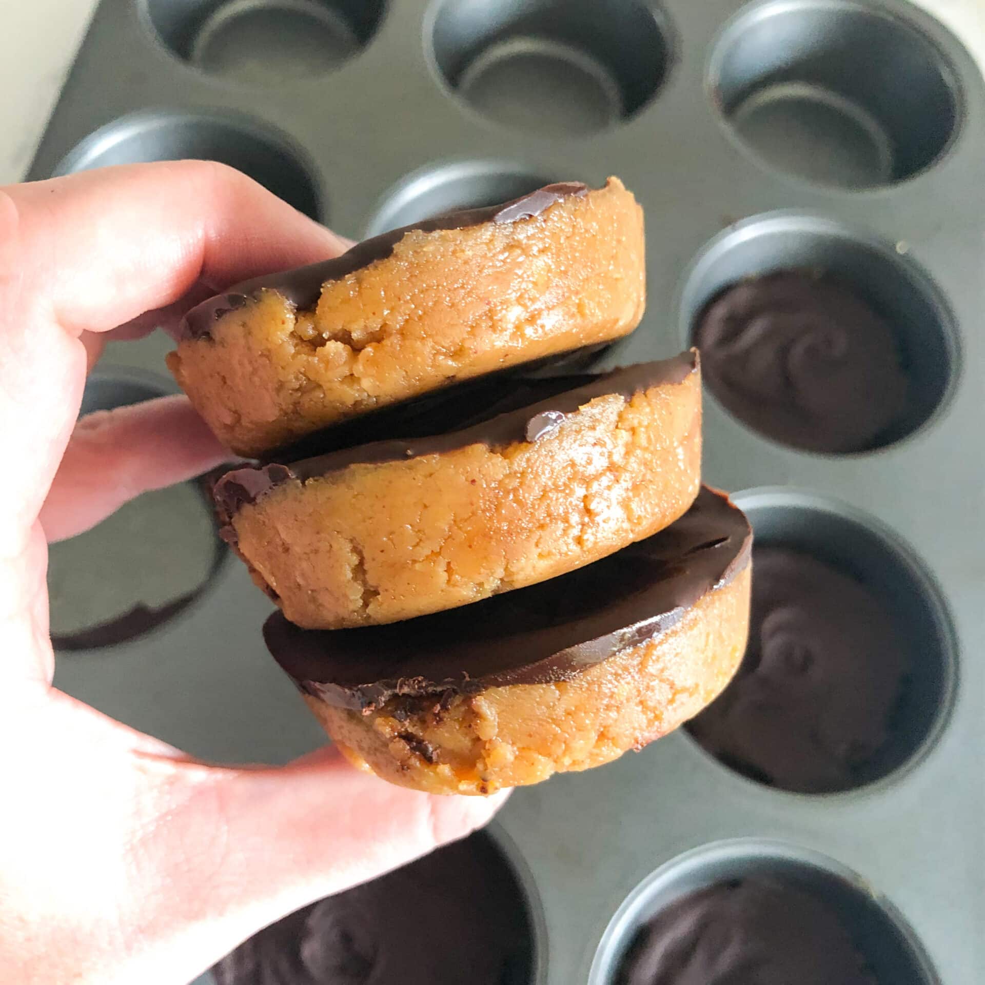 Healthy Chickpea Peanut Butter Cups (4-Ingredient)