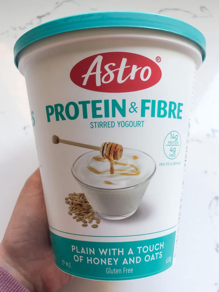 astro protein & fibre yogurt ingredients