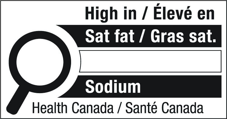 health canada front of package symbol