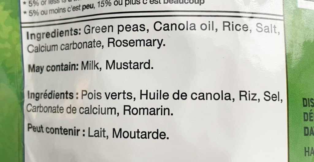 Harvest Snap Peas - Ingredients