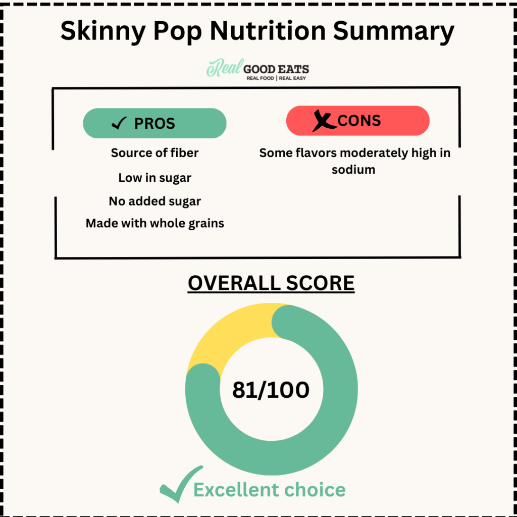 Is skinny pop healthy? Nutrition score