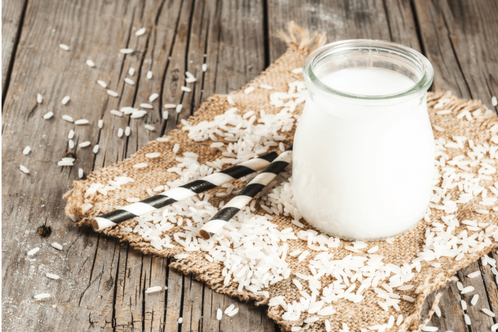 Milk alternative nutrition comparison - rice milk