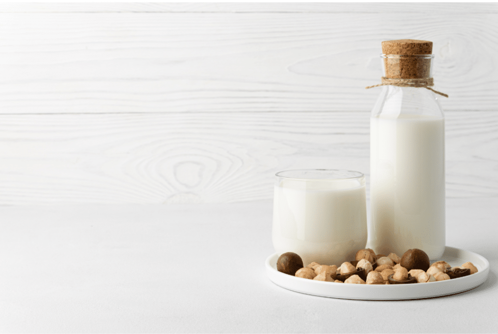Milk alternative nutrition comparison - macadamia milk