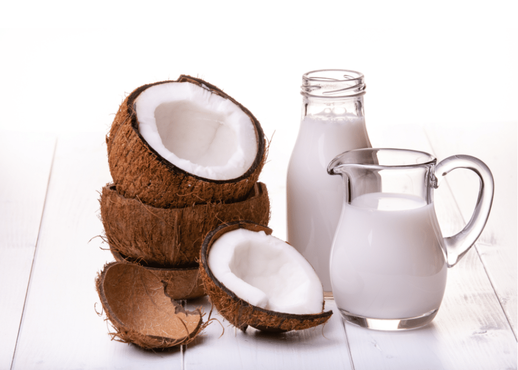 Milk alternative nutrition comparison - coconut milk