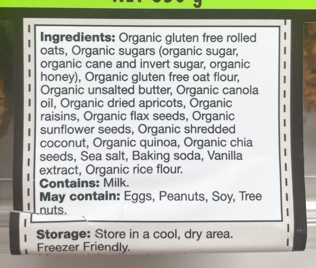 are Aussie bites healthy? Ingredient list