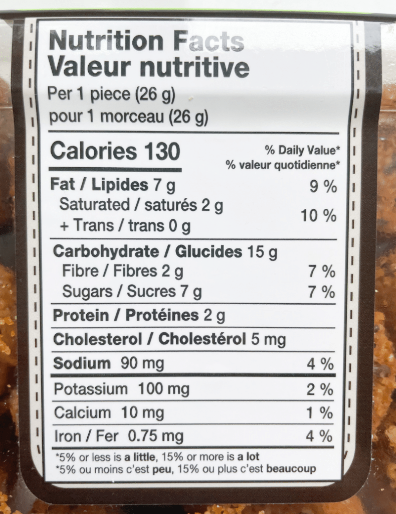 Are Aussie Bites Healthy? Nutrition facts table