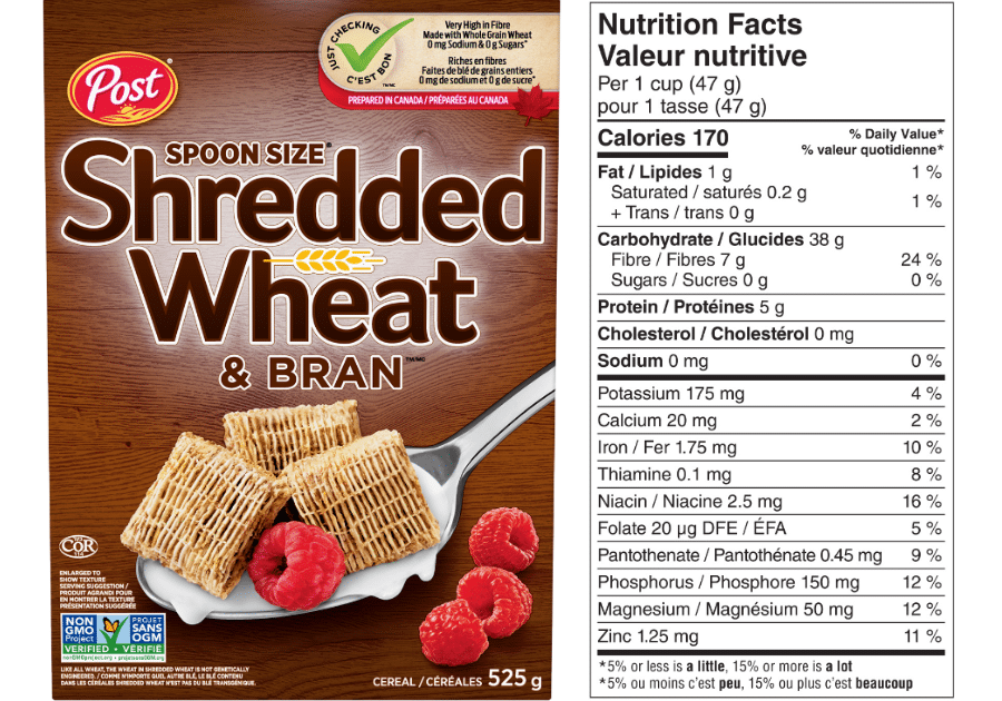 low-sodium cereal - shredded wheat and bran