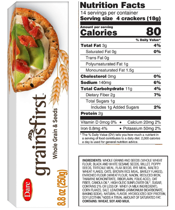 grains first whole grains and seeds nutrition facts