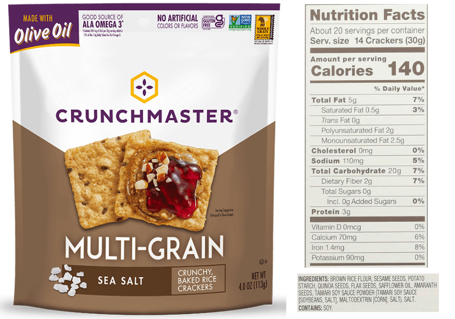 best crackers for diabetics - crunchmaster multi-grain crackers