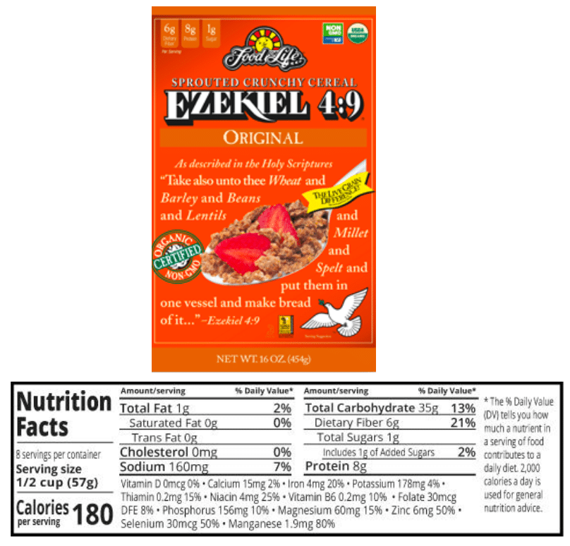 High protein Cereal - Ezekiel 4:9