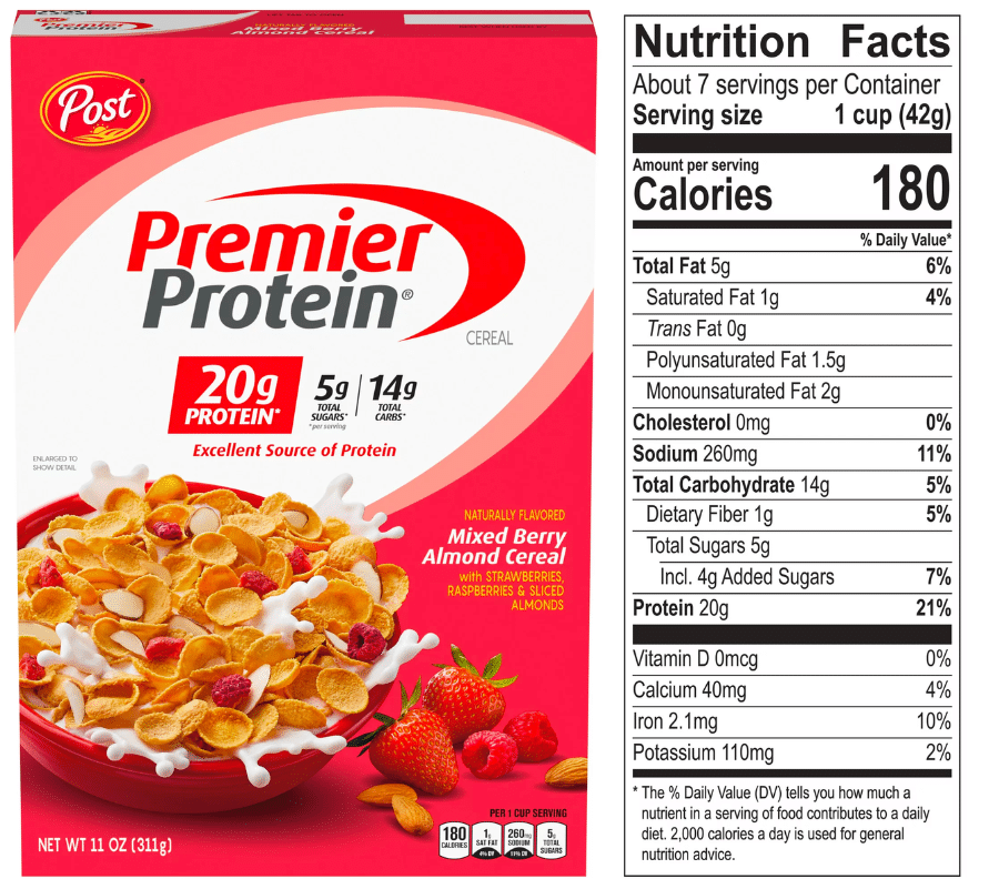 High protein cereal brands - Premier Protein Cereal