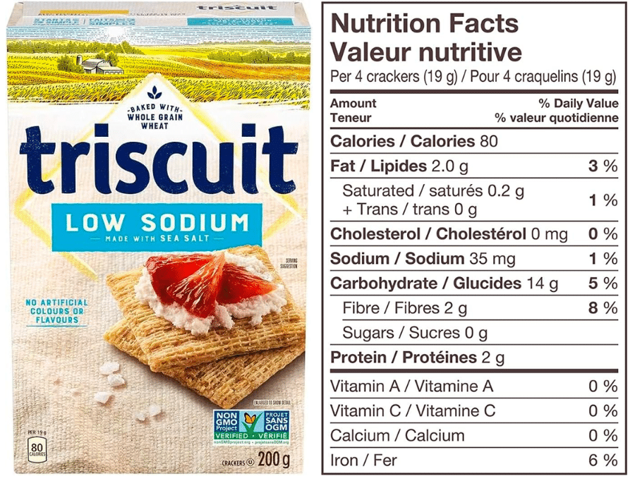 low sodium crackers - triscuit low sodium
