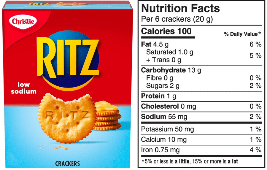 Low sodium crackers - ritz low sodium