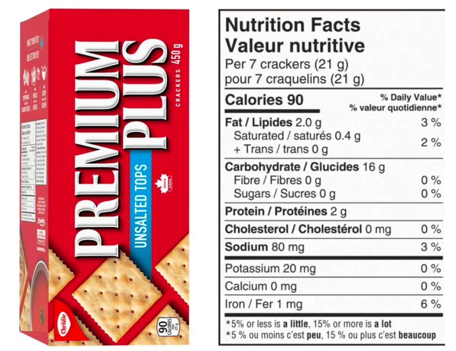 low sodium crackers - premium plus unsalted