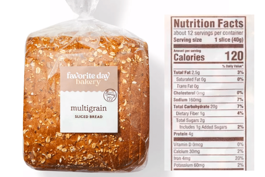 Favorite Day Multigrain nutrition facts