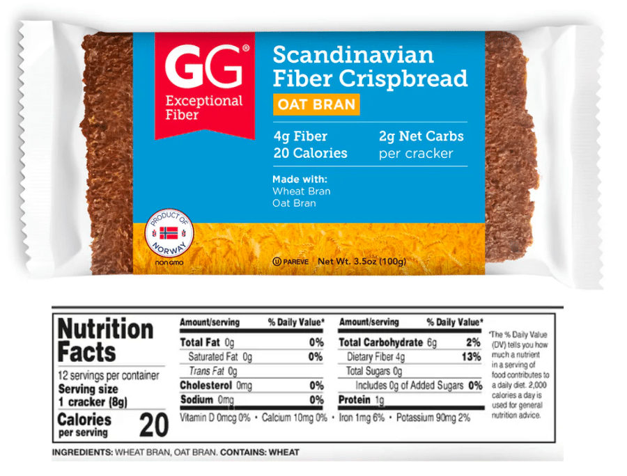High Fiber crackers - GG Scandinavian Fiber Crispbread