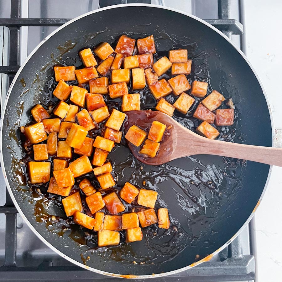 Easy honey garlic tofu