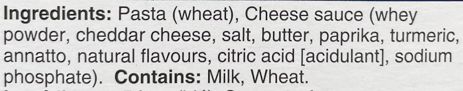 Is Kraft Mac and Cheese Healthy? Ingredient list