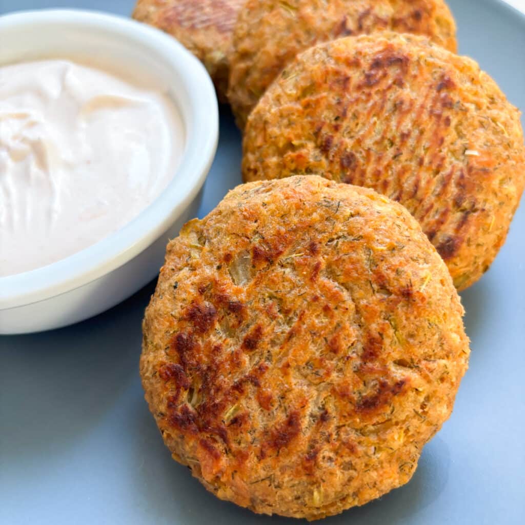 Freezer friendly salmon cakes made with canned salmon